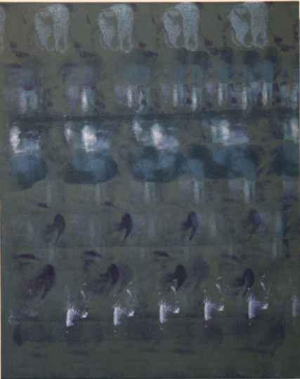 Valaisevat yöpilvet, 2009, akryyli kankaalle